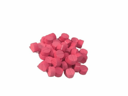 Dechloroetizolam Pellets in a laboratory container, exclusively for research and scientific use at Psychedelic Schrooms.