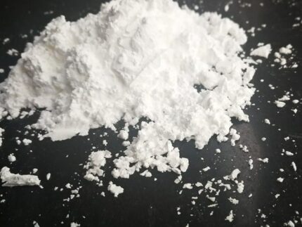 Pure Oxycodone Powder in a lab container, available for professional research use only at Psychedelic Schrooms.